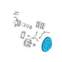 OEM 2005 Jeep Liberty Brake Rotor Diagram - 52128247AA