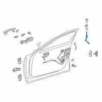 OEM 2021 Lexus LS500h Cable Assembly, Front Door Diagram - 69750-50060
