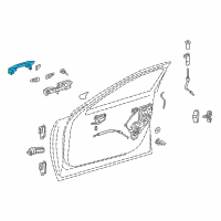 OEM 2019 Lexus LS500h Front Door Handle Assembly Diagram - 69210-50091-B1