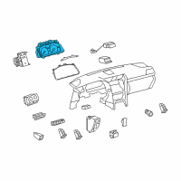 OEM 2012 Lexus LS600h Meter Assy, Combination Diagram - 83800-50720