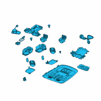 OEM 2014 Cadillac CTS Dome Lamp Assembly Diagram - 22805033