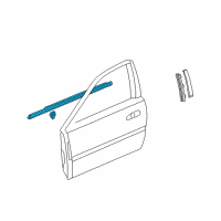 OEM Acura CL Molding Assembly, Right Front Door Diagram - 72410-S3M-A01