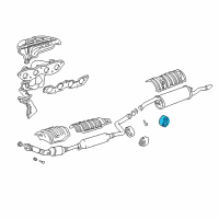 OEM 2003 Toyota MR2 Spyder Muffler & Pipe Hanger Diagram - 17565-74280