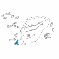 OEM 2016 Lexus ES300h Hinge Assy, Rear Door, Lower LH Diagram - 68780-02050