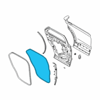 OEM 2021 Lincoln Aviator WEATHERSTRIP Diagram - LC5Z-7825324-B