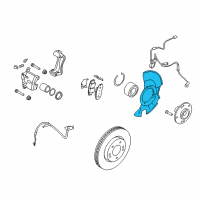 OEM Kia Front Brake Disc Dust Cover Left Diagram - 517552K000