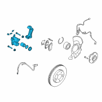 OEM 2011 Kia Soul Front Brake Caliper Kit, Left Diagram - 581802KA00