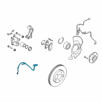 OEM Kia Soul Brake Front Hose, Right Diagram - 587322K000