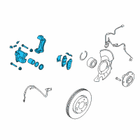 OEM 2013 Kia Soul Front Brake Assembly, Right Diagram - 581302K500
