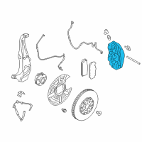 OEM 2014 BMW M6 Gran Coupe Brake Caliper Left Diagram - 34-11-7-852-119