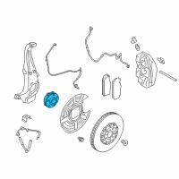OEM BMW M6 Wheel Hub With Bearing, Front Diagram - 31-20-2-286-606