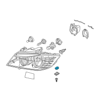 OEM 2010 BMW 335i Adjusting Element, Headlight Diagram - 63-11-7-168-486