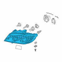 OEM 2011 BMW 335i Front Right Headlight Diagram - 63-11-7-202-578