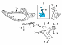 OEM 2022 Toyota Venza Lower Ball Joint Diagram - 43330-09A90