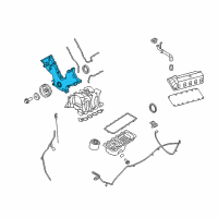 OEM Mercury Mountaineer Front Cover Diagram - 4C2Z-6019-CA