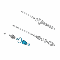 OEM 1998 Acura RL Boot Set, Outboard Diagram - 44018-SZ3-C23