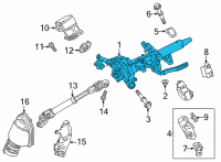 OEM Toyota Corolla Cross Column Assembly Diagram - 4520A-0A070