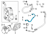 OEM BMW X3 PRESSURE HOSE ASSY COMPRESSO Diagram - 64-53-9-354-555