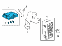 OEM Acura TLX Box Assembly, Fuse Diagram - 38200-TGV-A01