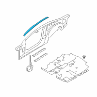 OEM 2005 Ford Mustang Windshield Pillar Trim Diagram - 6R3Z-6303598-BA