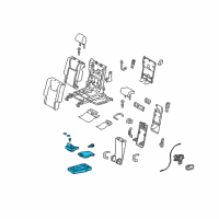 OEM 2011 Lexus RX450h Rear Seat Armrest Assembly, Center Diagram - 72830-48310-05