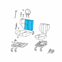 OEM 1999 Jeep Grand Cherokee Seat Cushion Pad Diagram - SJ841K5AA
