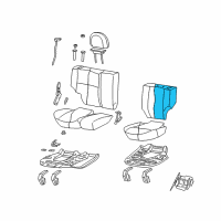 OEM 1999 Jeep Grand Cherokee Seat Cushion Pad Diagram - SJ851AZAA