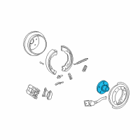 OEM 2003 Mercury Mountaineer Wheel Locking Hub Diagram - 3L2Z1109AA