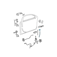 OEM 2009 Chevrolet Malibu Knob Asm-Front Side Door Locking Rod *Dark Titanium Diagram - 15934421