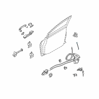 OEM 2008 Nissan Versa Rod-Key Lock, LH Diagram - 80515-ED000