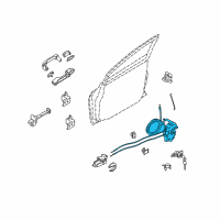 OEM 2011 Nissan Versa Front Left Door Lock Actuator Diagram - 80501-ZN90A