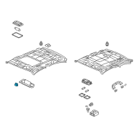 OEM 2012 Honda Civic Holder Assy., Sunvisor *NH220L* (CLEAR GRAY) Diagram - 88217-TK8-A01ZD