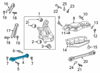 OEM 2021 Cadillac CT5 Upper Control Arm Diagram - 84826379