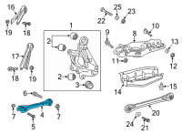 OEM Cadillac CT5 Upper Control Arm Diagram - 84826379