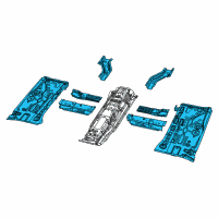 OEM 2018 Jeep Compass Pan-Front Floor Diagram - 68358118AE