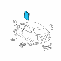 OEM 2012 Lexus RX350 Power Smart Key Control Module Computer Diagram - 89990-0E012