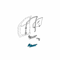 OEM 2001 Ford F-250 Super Duty Window Regulator Diagram - 1C3Z-2523201-BA