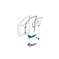 OEM 2003 Ford F-350 Super Duty Regulator Assembly Diagram - 8C3Z-2523200-B