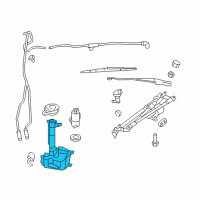 OEM 2014 Dodge Avenger Reservoir-Windshield Washer Diagram - 68101141AA