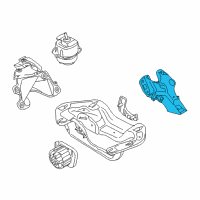 OEM 2010 BMW X6 Left Engine Motor Mount Bracket Diagram - 22-11-6-778-331