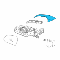 OEM 2016 Hyundai Sonata Rear View Mirror Scalp, Right, Exterior Diagram - 87626-C1000