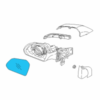 OEM 2019 Hyundai Sonata Glass Holder Assembly-Outside Rear View, LH Diagram - 87611-E6010