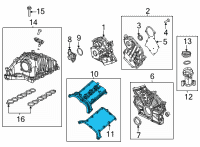 OEM 2021 Jeep Wrangler Cover-Cylinder Head Diagram - 68490020AA
