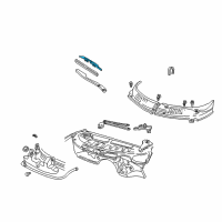 OEM Pontiac Firebird Insert, Windshield Wiper Blade Diagram - 22121392