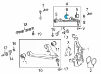 OEM Chevrolet Silverado 1500 LD Upper Control Arm Bracket Diagram - 84363681