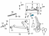 OEM Chevrolet Tahoe BOLT, FRT LWR CONT ARM ADJ Diagram - 11602556