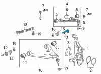 OEM 2021 GMC Sierra 1500 BOLT, FRT LWR CONT ARM ADJ Diagram - 11602556