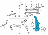 OEM Chevrolet Silverado 1500 LD Knuckle Diagram - 84673207