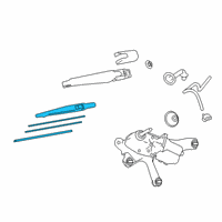 OEM Lexus NX300h Rear Wiper Blade Diagram - 85242-72010