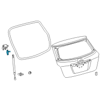 OEM 2010 Toyota Matrix Lift Cylinder Bracket Diagram - 68945-02060